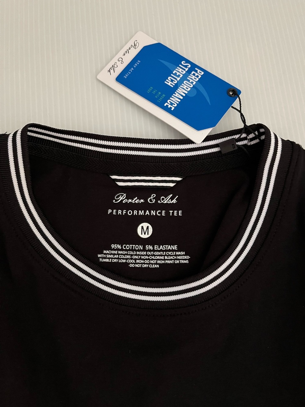 Porter & Ash 95% Cotton 4-way Stretch Short Sleeve Crew Neck Casual Top/Tshirt - Picture 9 of 13